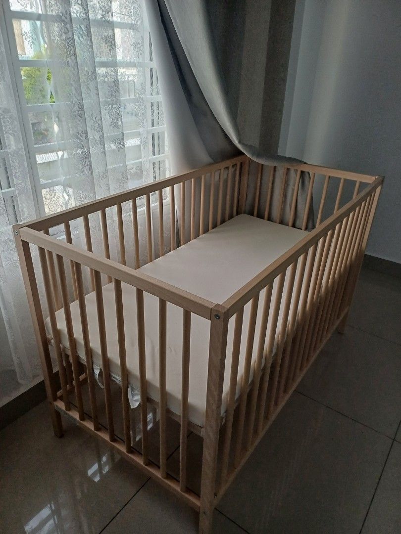 Ikea Baby Cot and Mattress Set, Babies & Kids, Baby Nursery & Kids