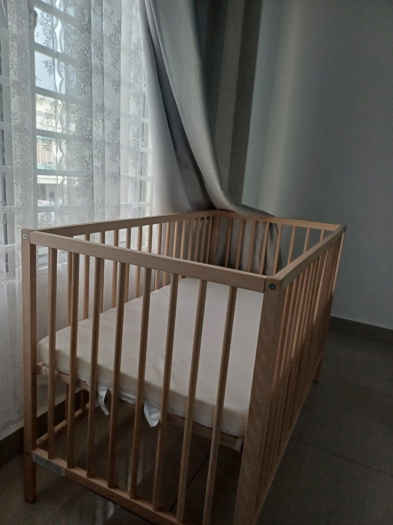 Ikea Baby Cot and Mattress Set, Babies & Kids, Baby Nursery & Kids