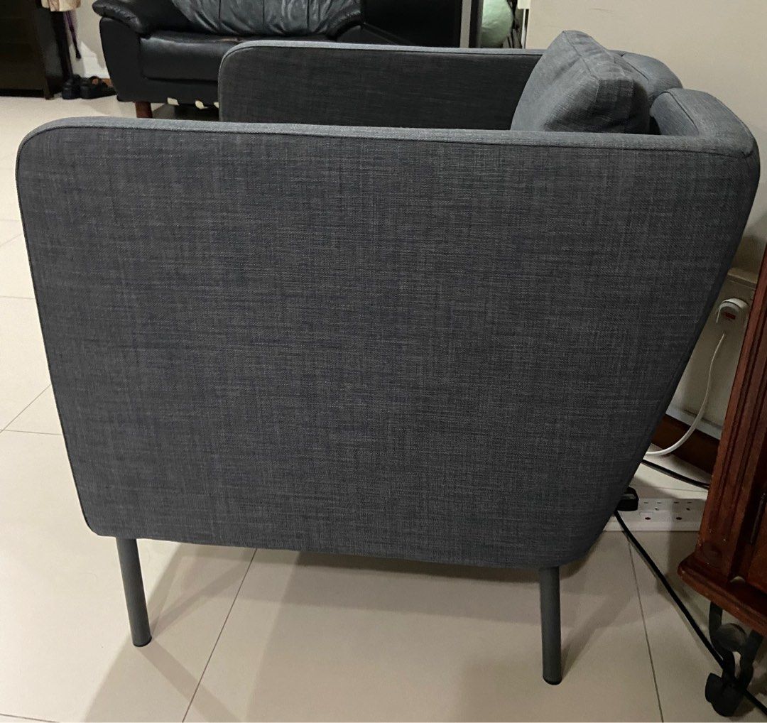 IKEA EKERO Grey armchair Furniture Home Living Furniture Chairs on Carousell