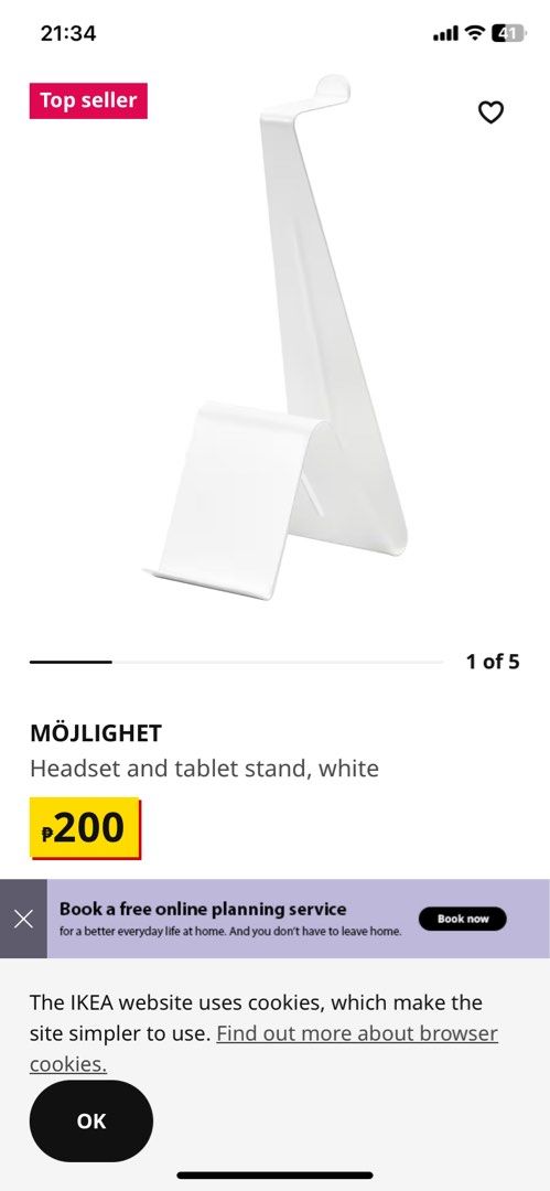 MÖJLIGHET Headset and tablet stand, black - IKEA