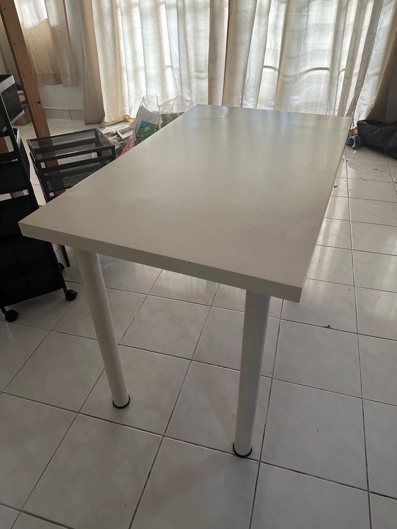 Ikea table white (LINNMON / ADILS), Furniture & Home Living, Furniture