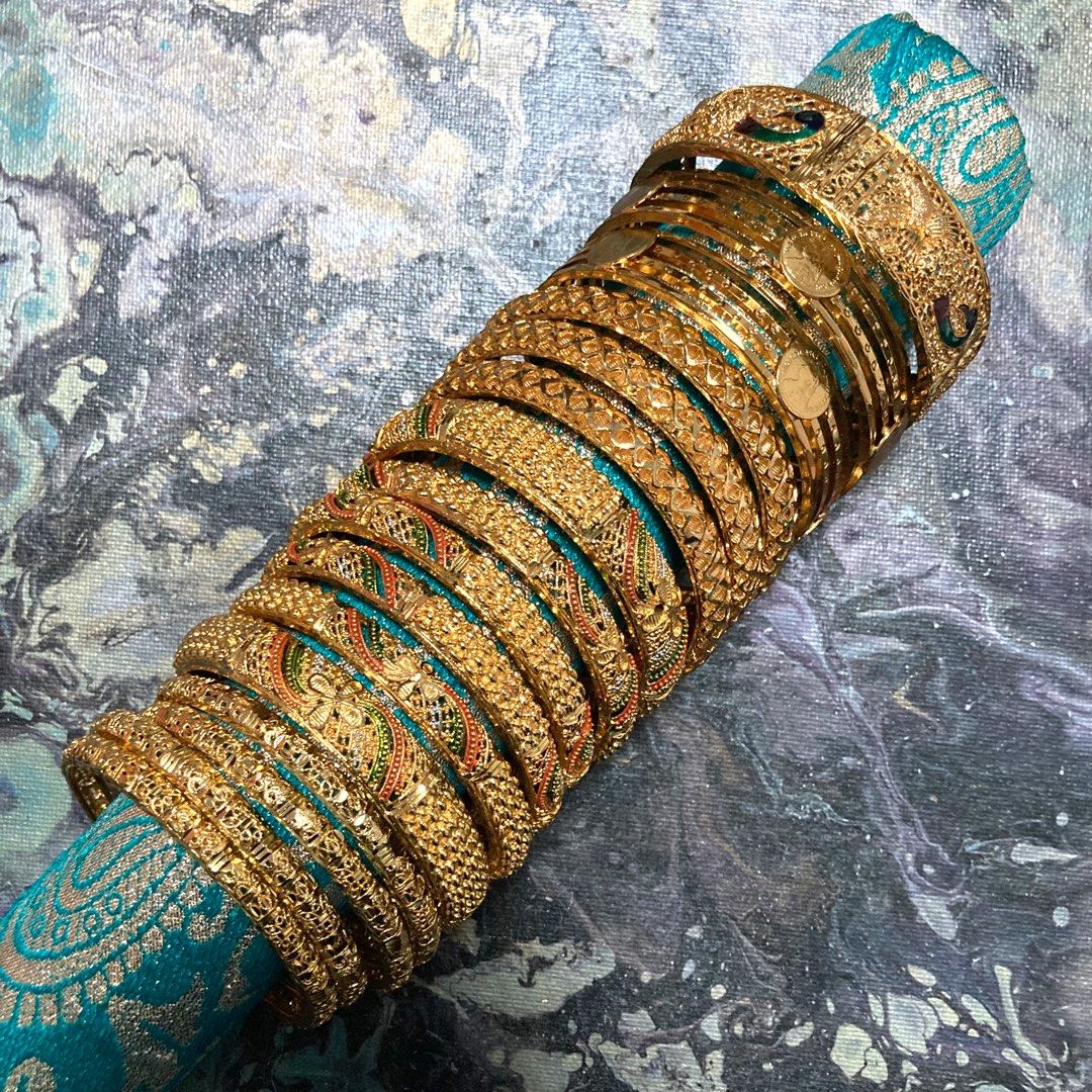 Imitation discount gold bangles