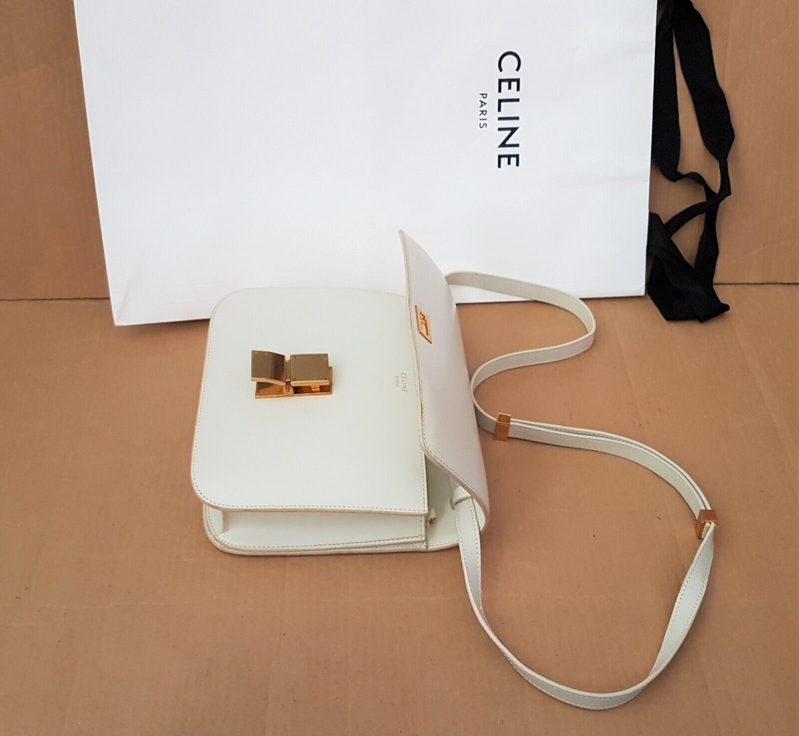 In-Vogue Celine Box Flap Bag, Paris, FRANCE, Pearl Colour, Luxury