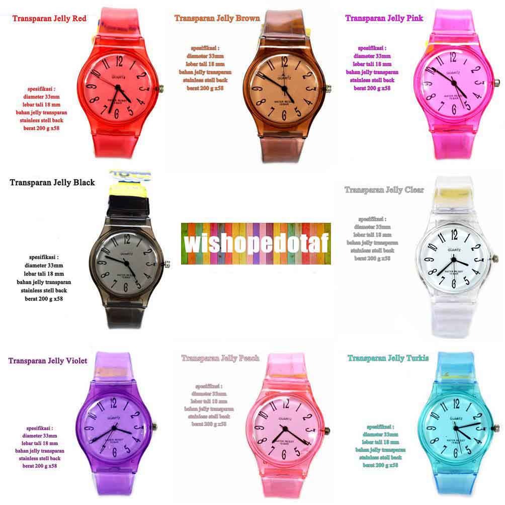jam Jelly Clear Romawi Simpel Slim Female, Fesyen Wanita, Jam Tangan di ...