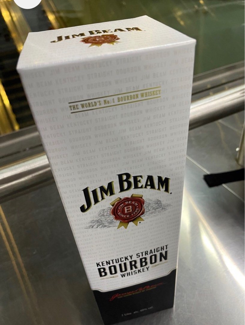 Jim Beam 1L, Food & Drinks, Alcoholic Beverages on Carousell