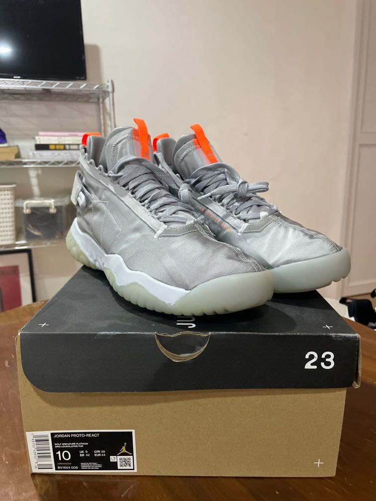 Jordan Proto React (Category: Sneakers) located in Marikina City. Submitted by merci.des.benz (Listing ID 1239582595, Image 1). Description: Discount if bulk Never Worn.