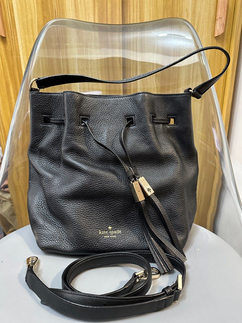Kate spade black store bucket bag