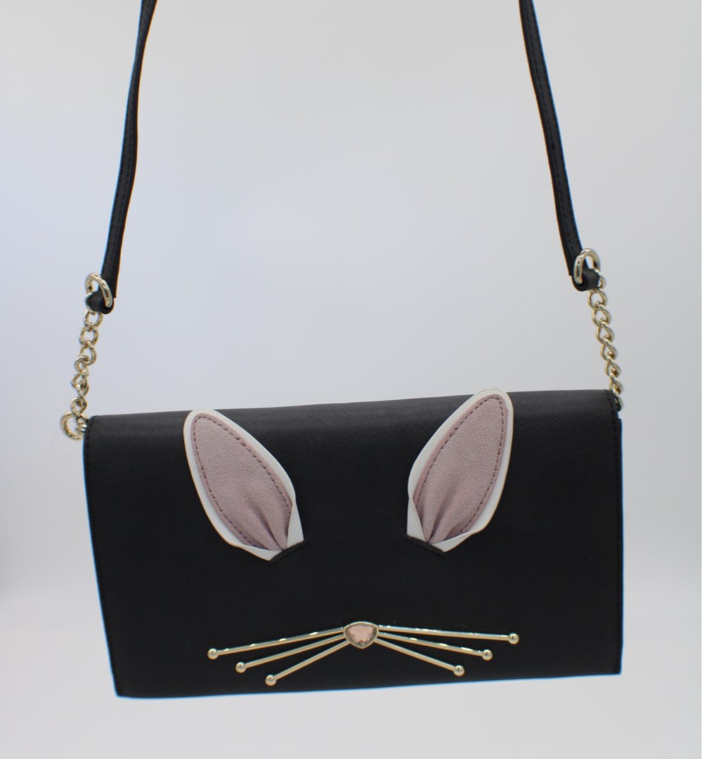 Kate Spade Bunny Crossbody Bag Purse Black Leather Women s Fashion Bags Wallets Cross body Bags on Carousell