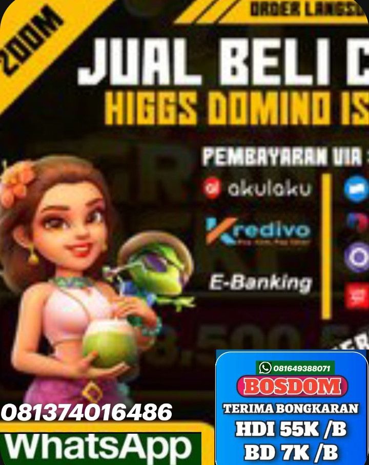 KHUSUS OPEN 24 JAM BONGKAR CHIP HIGGS DOMINO ISLAND TERIMA BONGKARAN