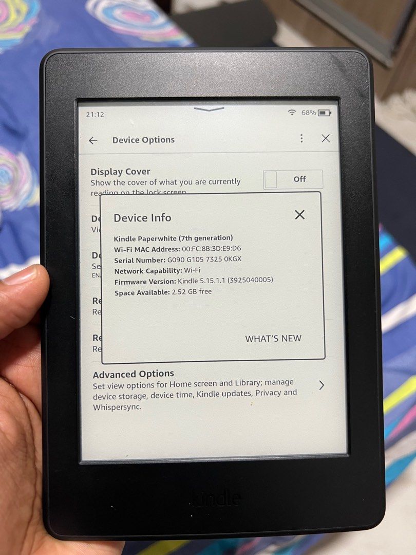 Kindle Paperwhite 7th Gen (with backlight), Mobile Phones & Gadgets, EReaders on Carousell