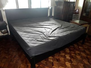 King Sized Wooden Bed frame with Mattress