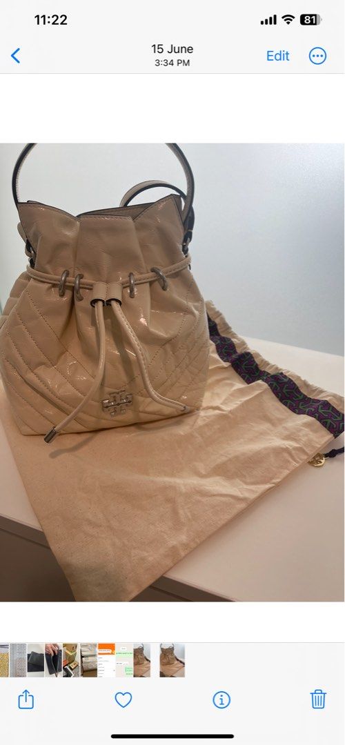Kira chevron textured mini bucket bag 2025