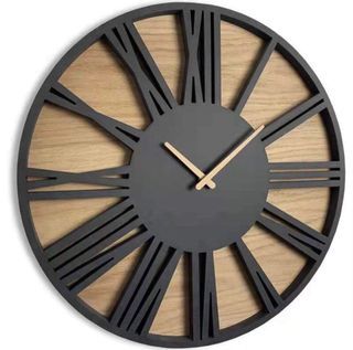 Large wooden wall clock (40cm)