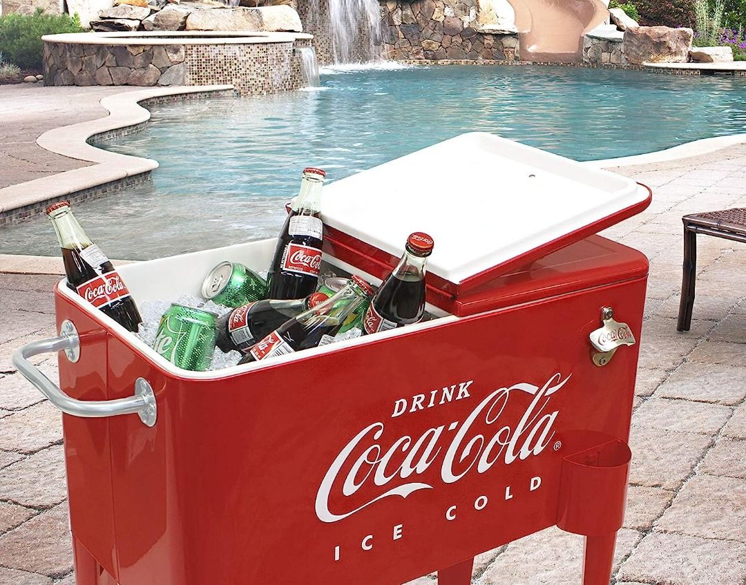 Leigh Country CP 60 Qt Coca-Cola Ice Cold (Embossed) Cooler, Red