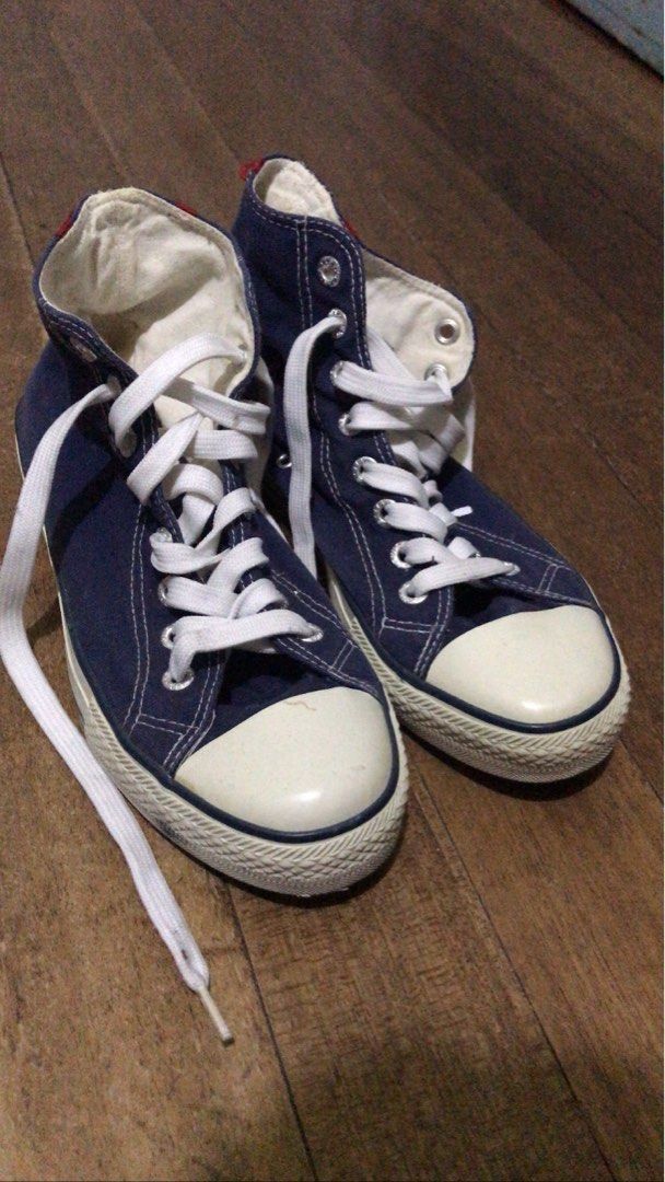 Levis High cut Canvas Blue Men s Fashion Footwear Sneakers on Carousell