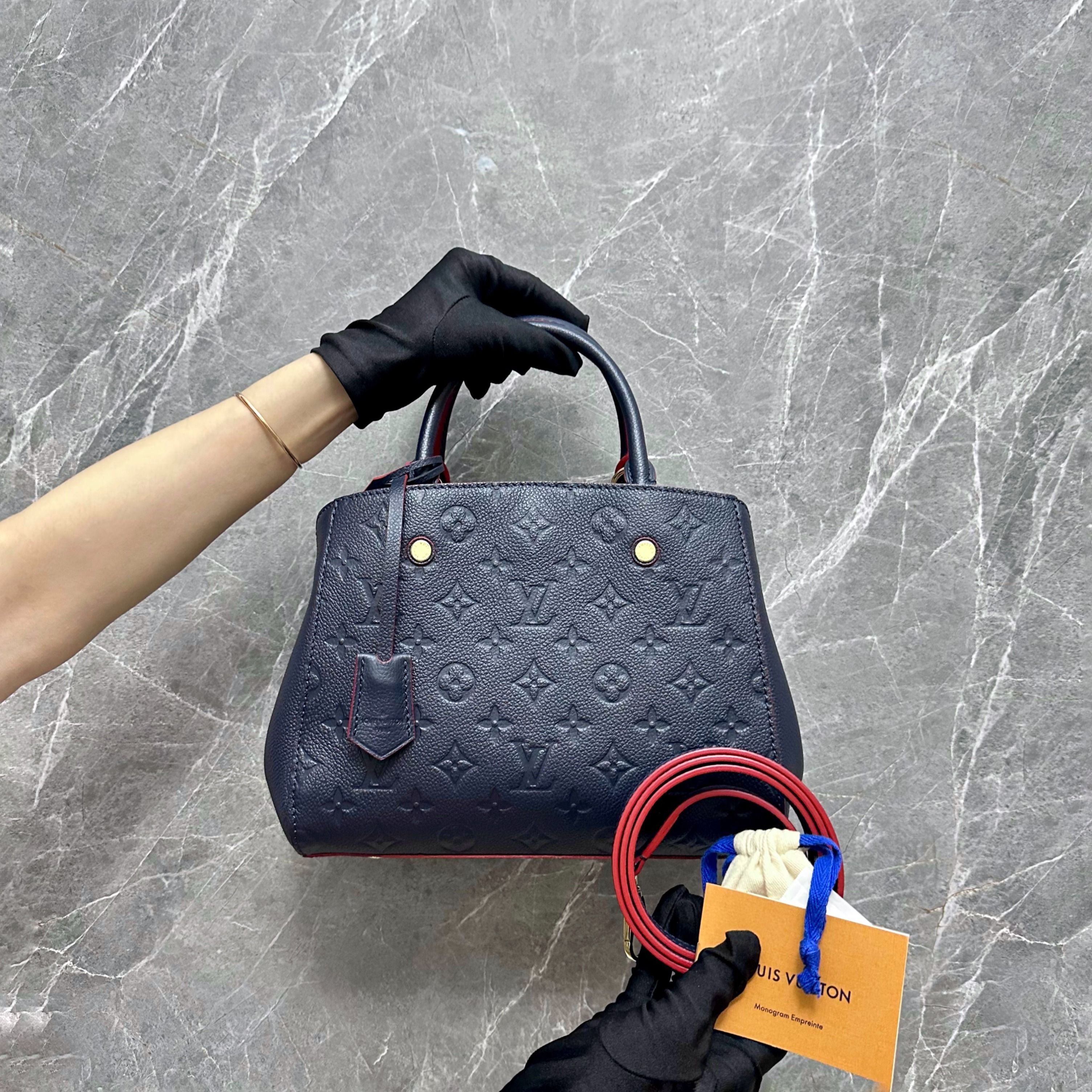 Louis Vuitton (LV) Montaigne Navy Blue Bag (Original), Luxury, Bags &  Wallets on Carousell