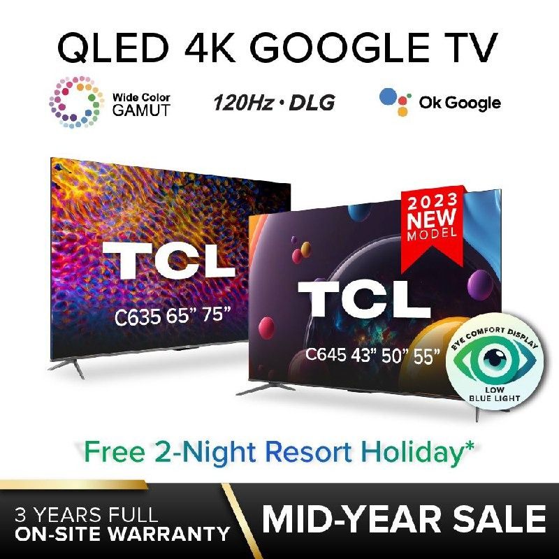 TCL C645 4K QLED Game Master Google TV