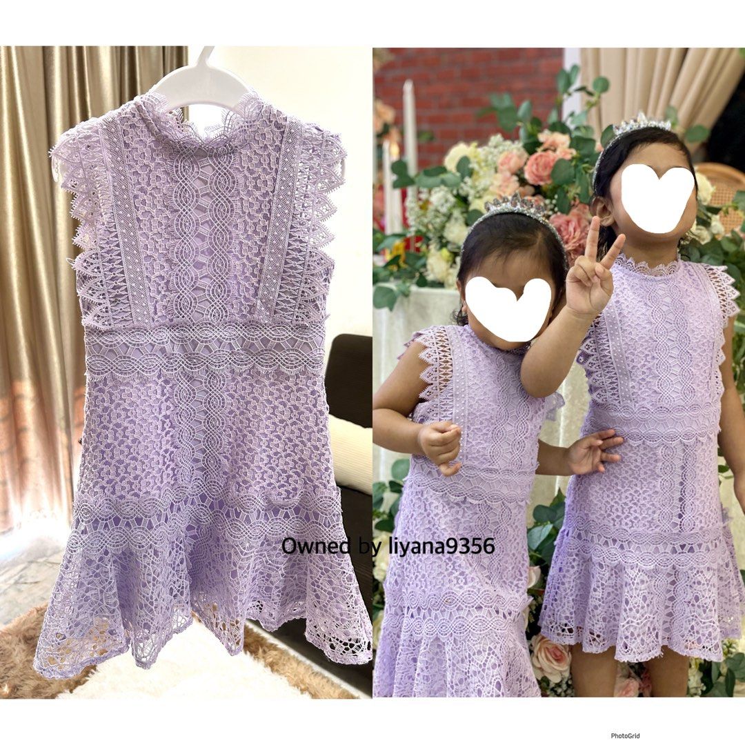 Lipsy London Premium Lace Dress 2 3y 4 5y Babies Kids