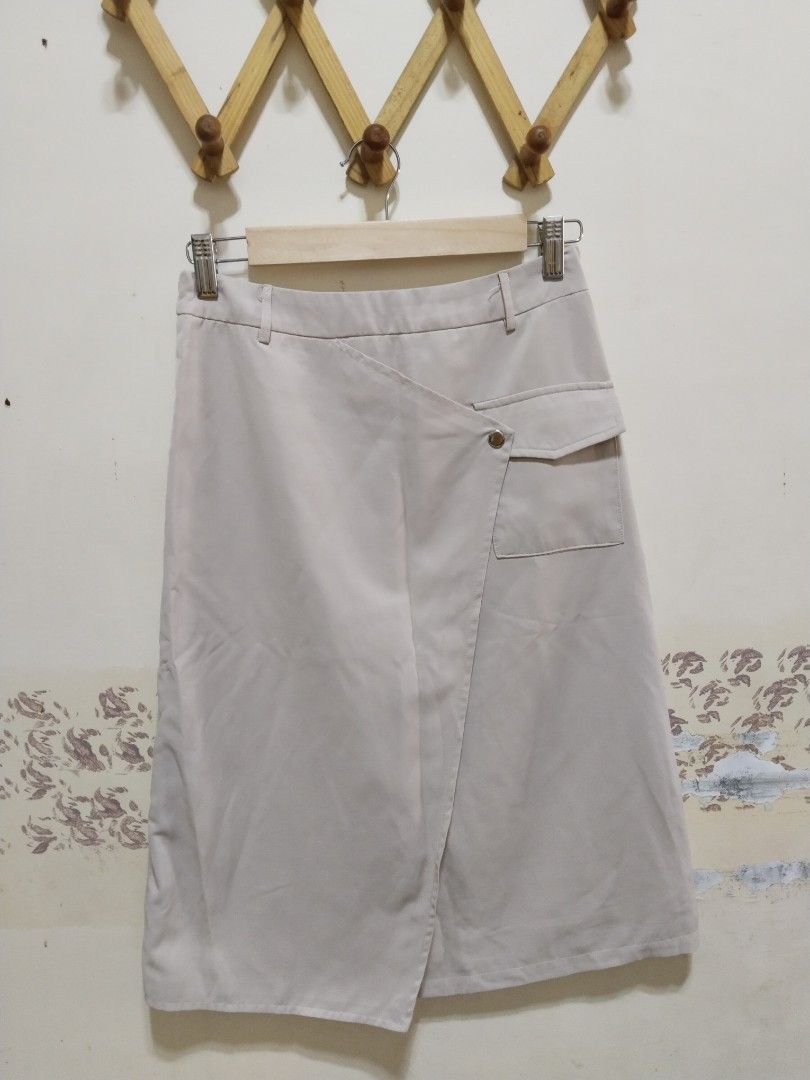 Long Beige Formal Skirt