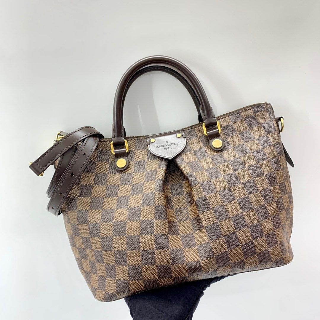 LV Damier Ebene Canvas Siena MM, Luxury, Bags & Wallets on Carousell