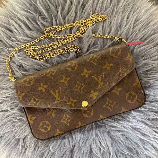 Louis Vuitton Felicie Pochette Monogram LV M61276, Luxury, Bags & Wallets  on Carousell