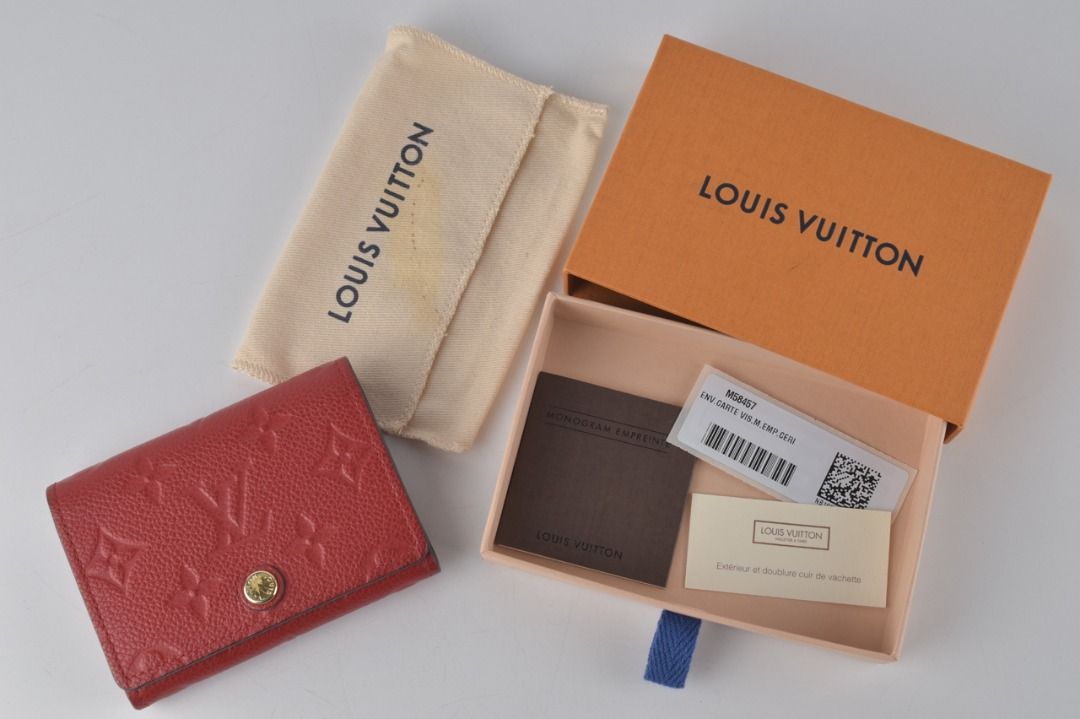 M58457 Business Card Holder Monogram Empreinte Cerise, Luxury, Bags &  Wallets on Carousell
