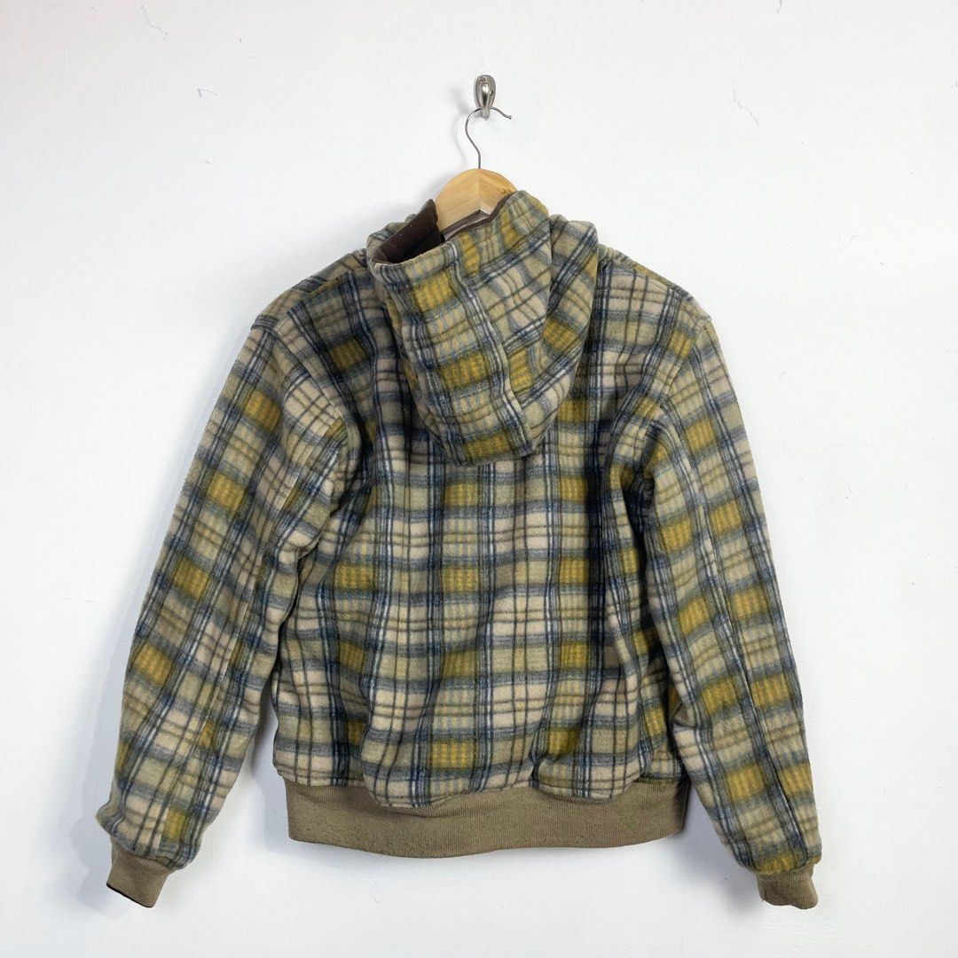 Maxxsel Reversible Plaid Zip Up Hoodie Women s Fashion Coats