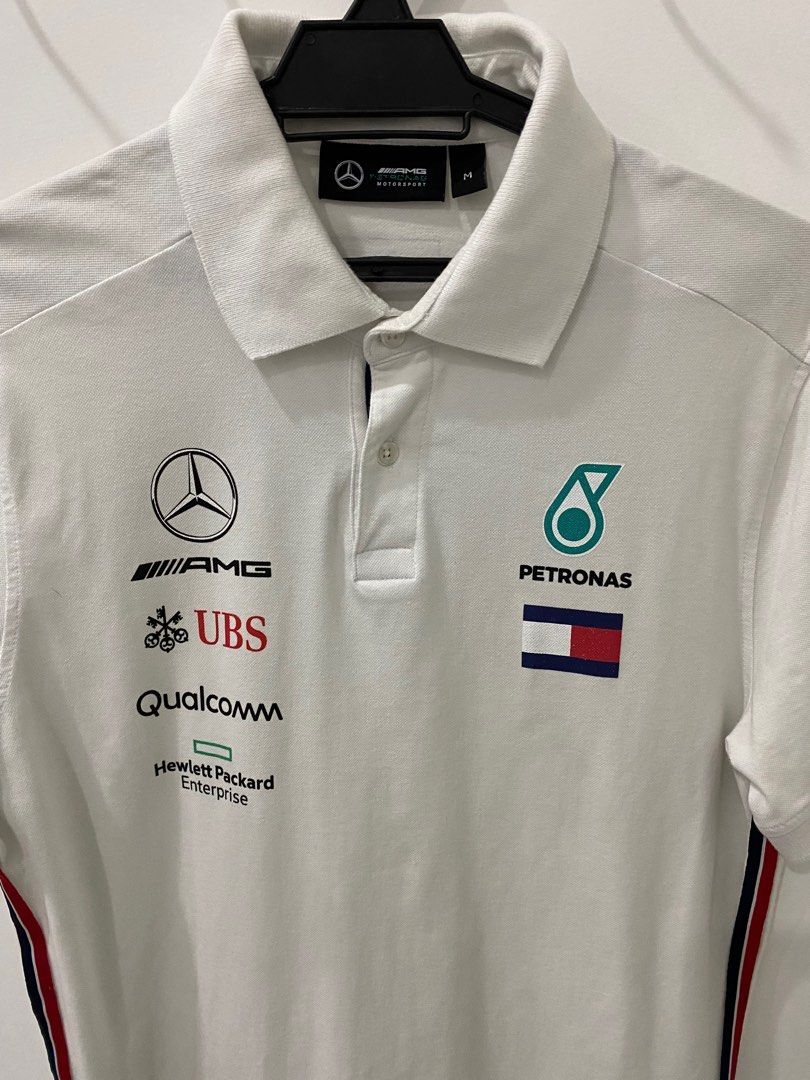 Polo Mercedes AMG Petronas F1 Team sponsor 2019 white – F1Monza