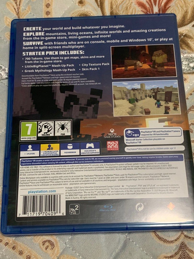 Minecraft PS4 Disc, Video Gaming, Video Games, PlayStation on Carousell