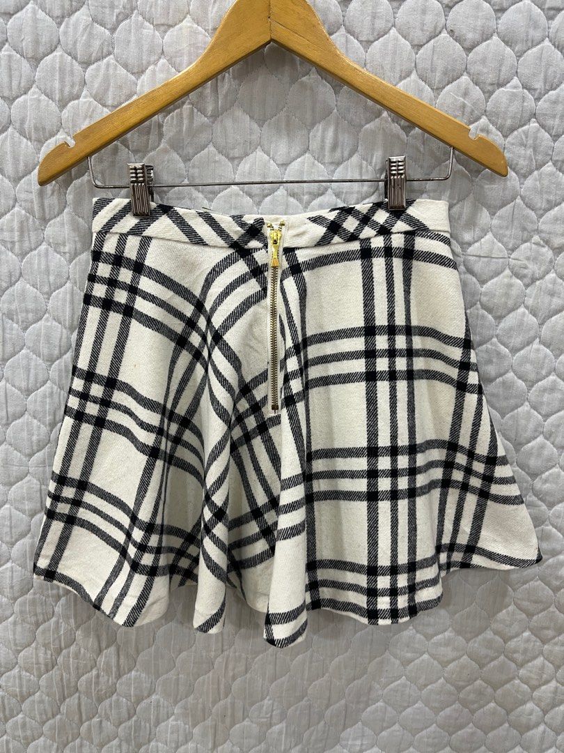 Black and white checkered skirt kate spade online