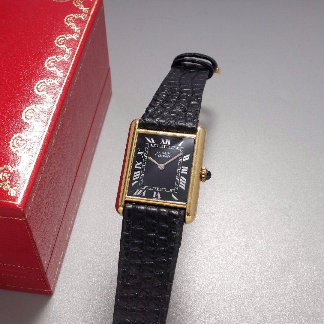 Cartier tank vermeil mens cheap