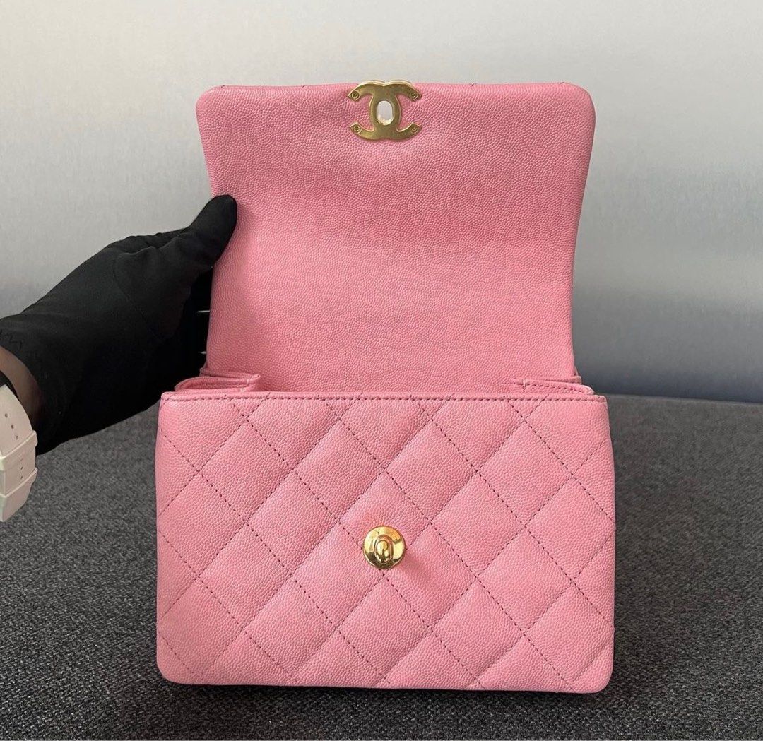 NEW Chanel Coco First Flap Caviar 22K Pink Mghw