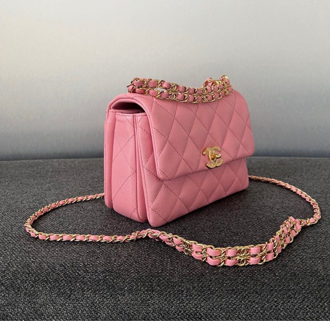 NEW Chanel Coco First Flap Caviar 22K Pink Mghw