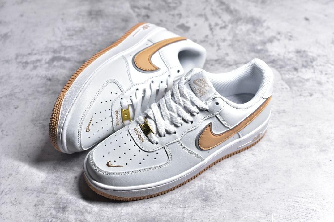 White nike shoes with orange swoosh cheap