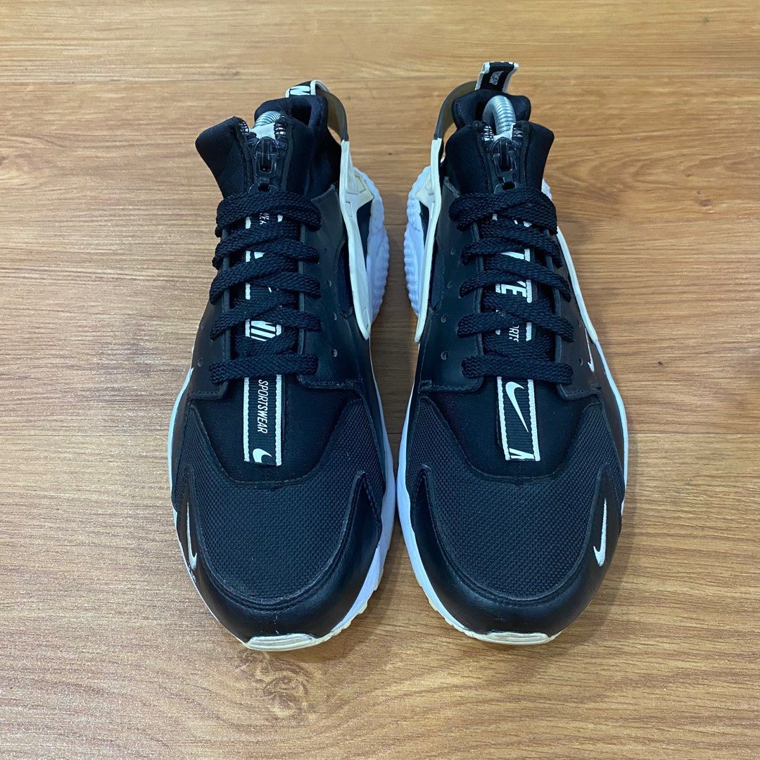 Nike air huarache run prm zip black hotsell white