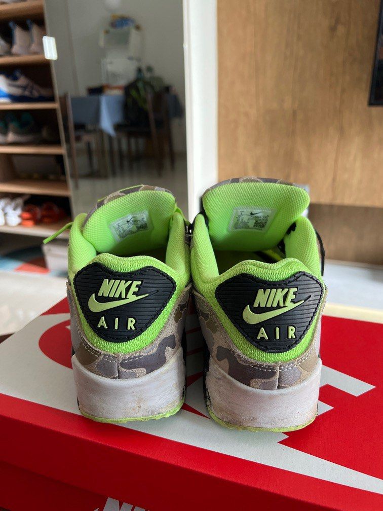 Nike Air Max 90 Green Camo Men s Fashion Footwear Sneakers on