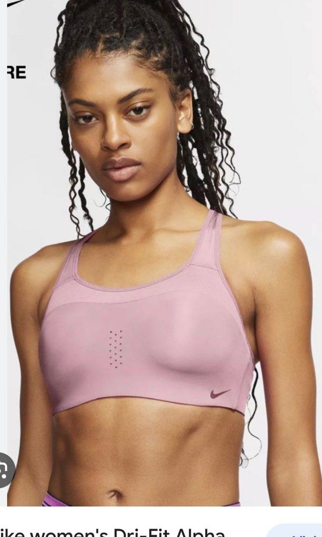 Nike Women Dri-Fit Alpha High Support Pink Sport Bra, Women's Fashion,  Activewear on Carousell