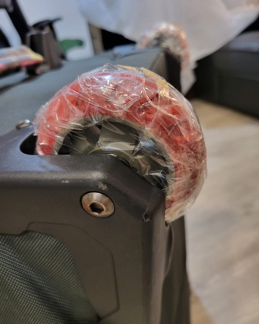 NorthFace luggage wheel repair