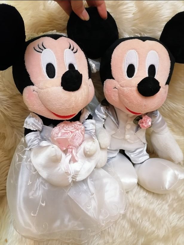 Original Japan Disney Mickey Mouse Minnie Mouse Wedding Couple Soft toy Plush toy
