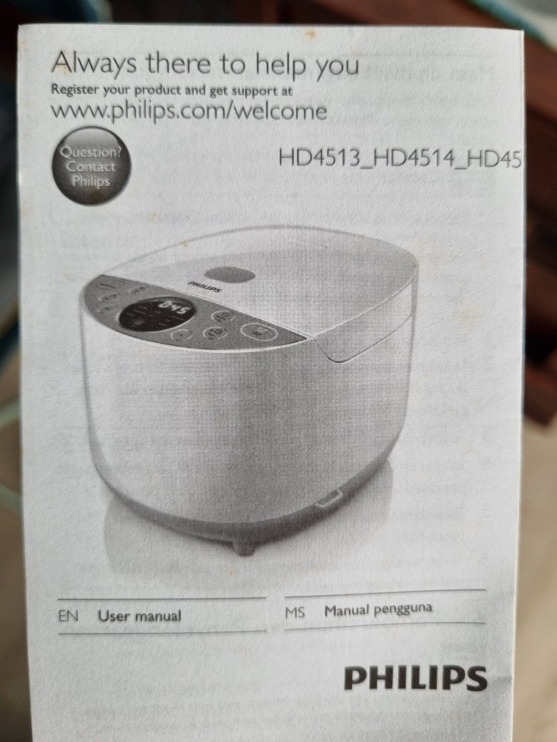 Philips Fuzzy Logic Rice Cooker 1.8l HD4515, TV & Home Appliances