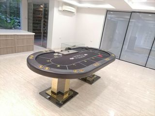 Poker Table with Led light & Double  Cup