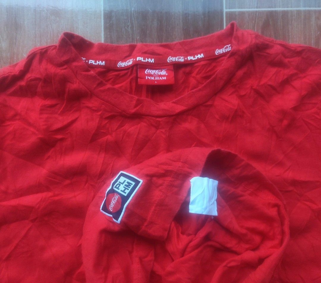 Polham x Coca-Cola Tee, Fesyen Pria, Pakaian , Atasan di Carousell