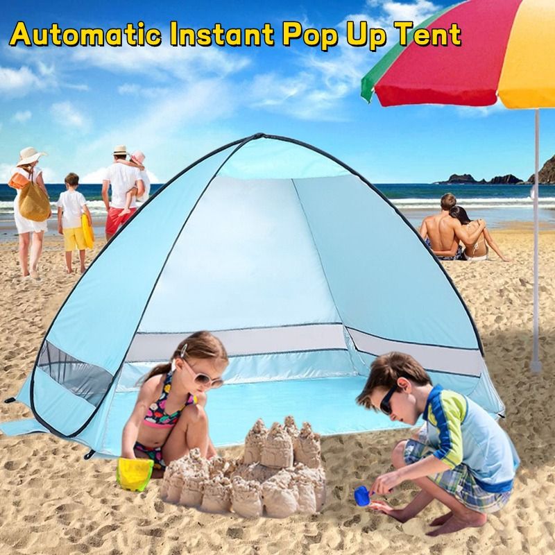 Pop Up Beach Tent Beach Shade Tent for 3 4 Person UV Protection