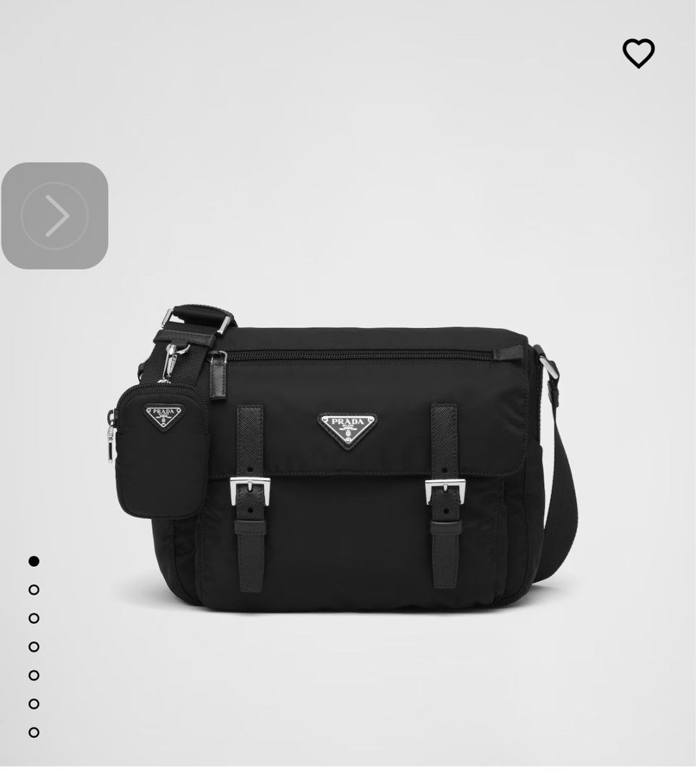 Prada sling bag with mini pouch