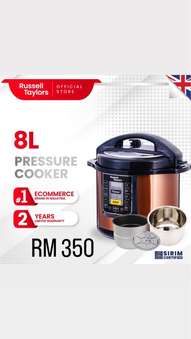 Russell taylor sales pressure cooker 8l