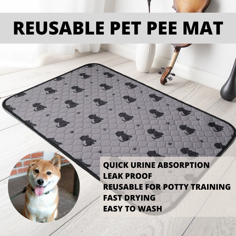 Reusable Pet Pee Mat Washable Dog Puppy Potty Training Food Drinking