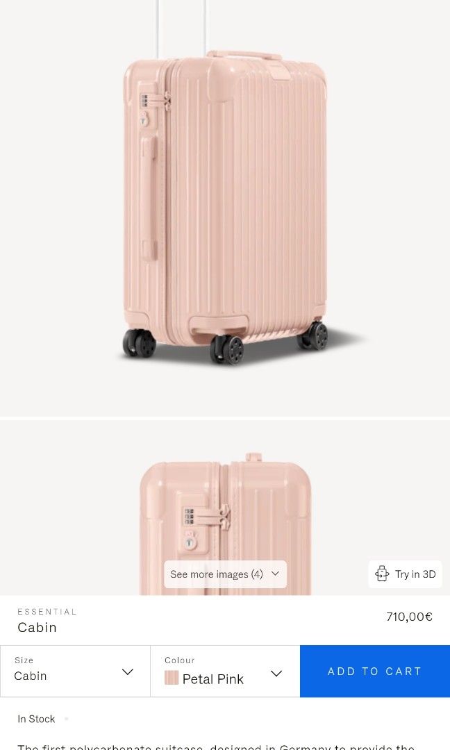 Rimowa Essential Cabin, Hobbies & Toys, Travel, Luggage on Carousell