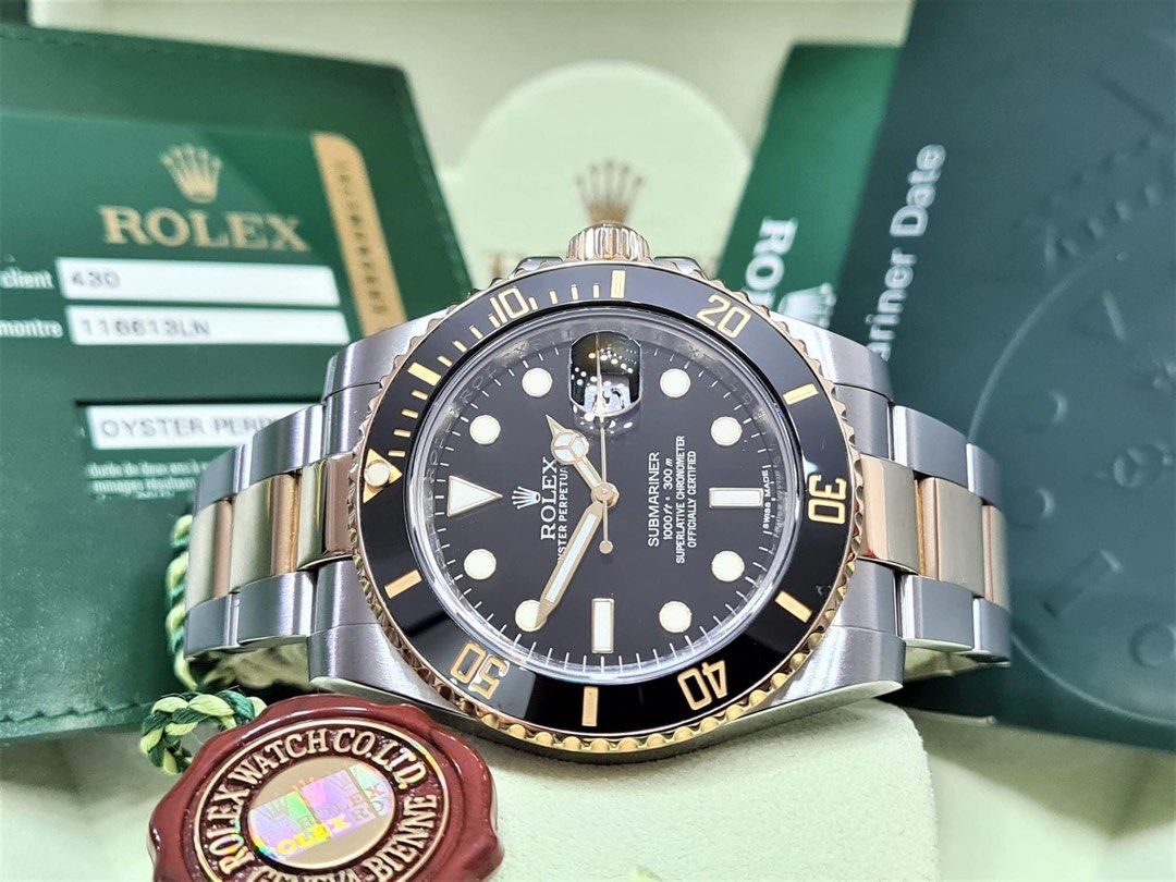 Rolex Submariner Black Gold 41mm Ref. 116613LN (Category: Luxury Watches) located in Manila. Submitted by bagislifeshop (Listing ID 1239574768, Image 1). Description: 100% Authentic Rolex Submariner Black Gold 41mm Ref. 116613LN Year: 2000’s Condition 9/10 Comes Complete!!!!!! .
