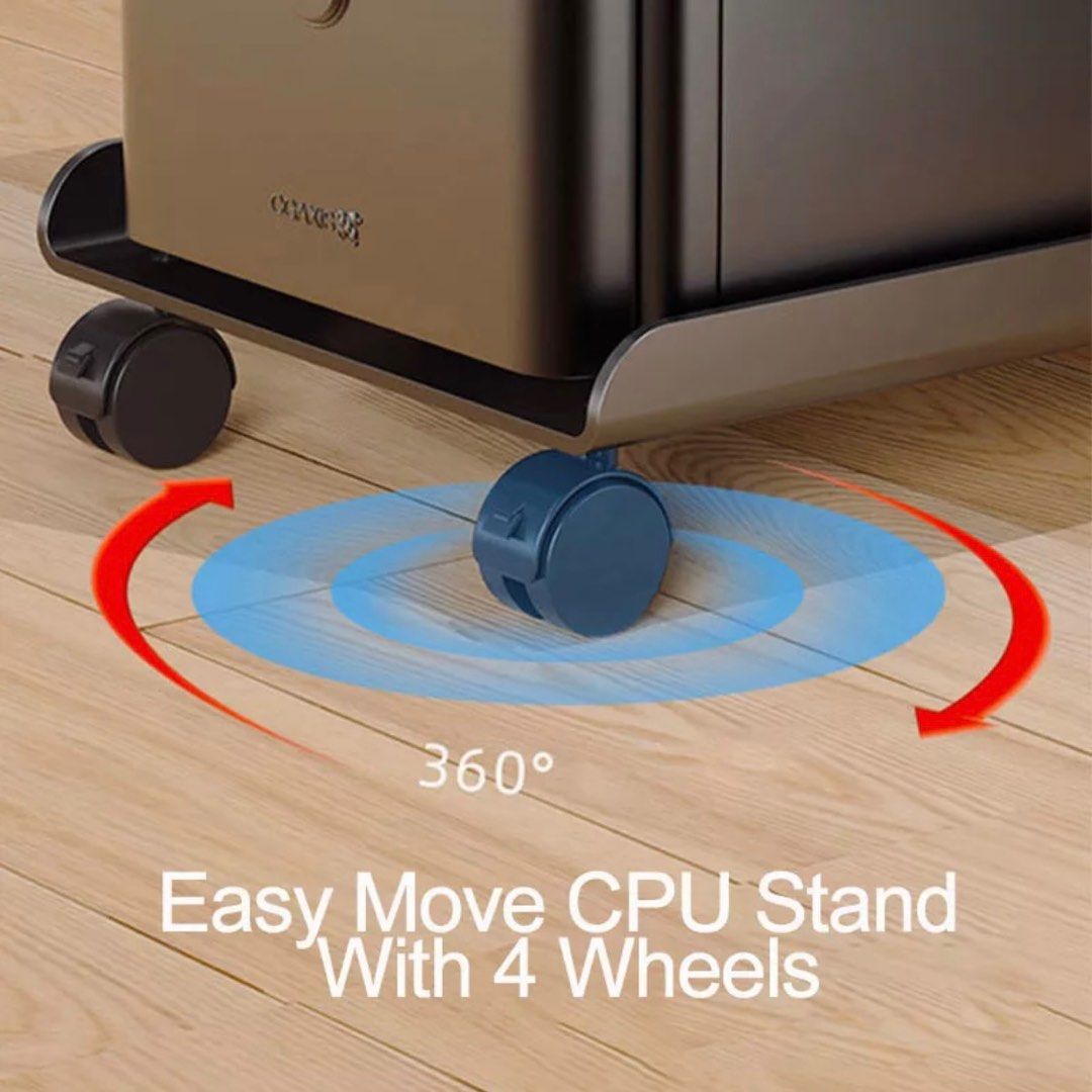 Scalable Adjustable CPU Roller Stand with Wheels for Computer PC Case