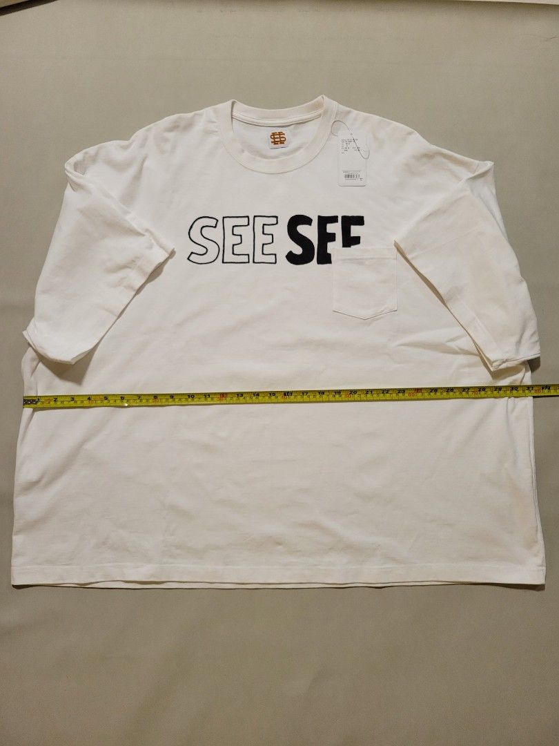 SEE SEE BIG POCKET T-SHIRTS WHITE XL, 男裝, 上身及套裝, T-shirt